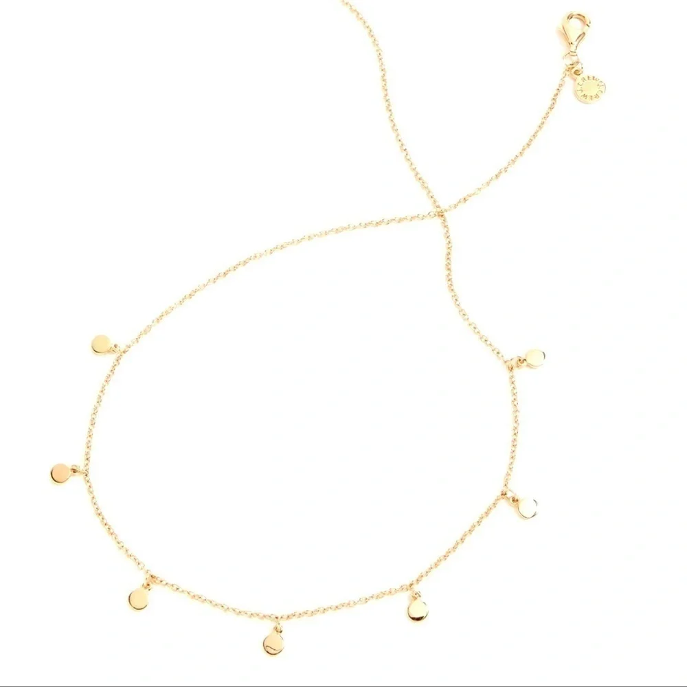 J.Crew Demi-fine 14k gold-plated long necklace with dot charms